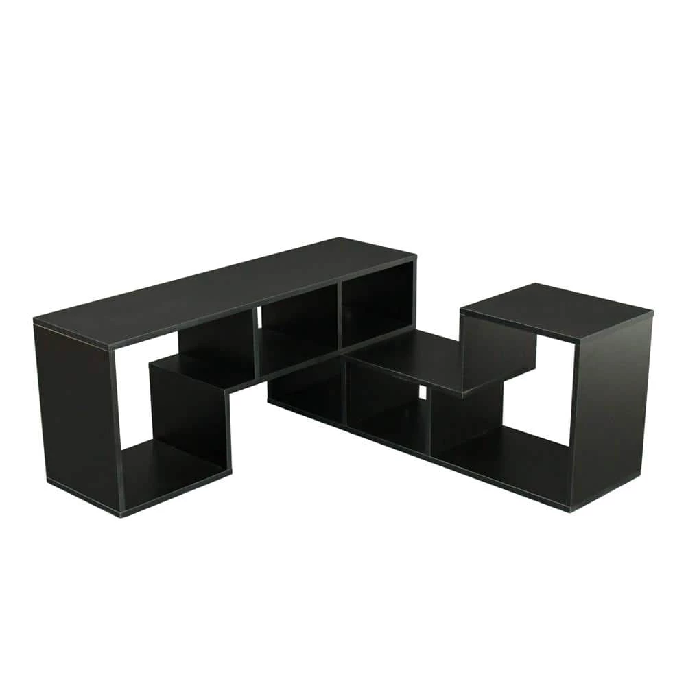 16.89 in. Black 2-Shelf Standard Bookcase by ATHMILE 6 16.89 in. Black 2-Shelf Standard Bookcase by ATHMILE - Image 6