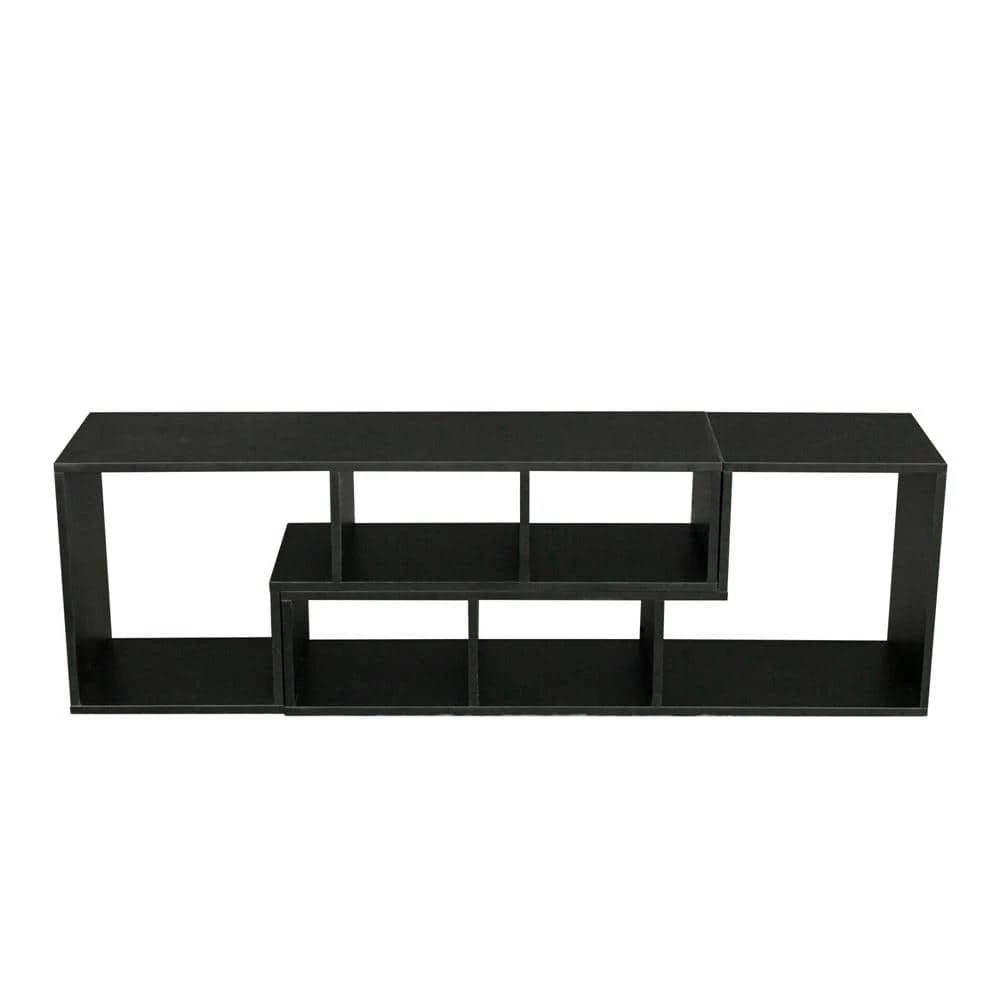 16.89 in. Black 2-Shelf Standard Bookcase by ATHMILE 1 16.89 in. Black 2-Shelf Standard Bookcase by ATHMILE
