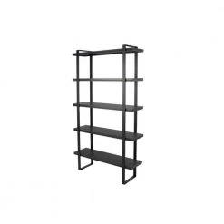 70.9 in. Black 5-Shelf Standard Bookcase by ATHMILE