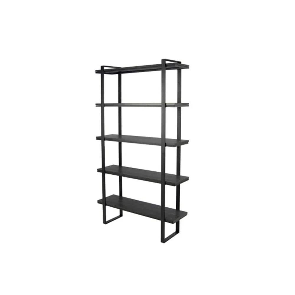 70.9 in. Black 5-Shelf Standard Bookcase by ATHMILE 1 70.9 in. Black 5-Shelf Standard Bookcase by ATHMILE