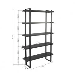 70.9 in. Black 5-Shelf Standard Bookcase by ATHMILE 7 70.9 in. Black 5-Shelf Standard Bookcase by ATHMILE -ATHMILE Sales Store black athmile bookcases bookshelves ccw9030050 c3 1000
