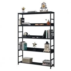 68.9 in. Black 5-Shelf Standard Bookcase by ATHMILE 12 68.9 in. Black 5-Shelf Standard Bookcase by ATHMILE -ATHMILE Sales Store black athmile bookcases bookshelves ccwf286173aab 44 1000