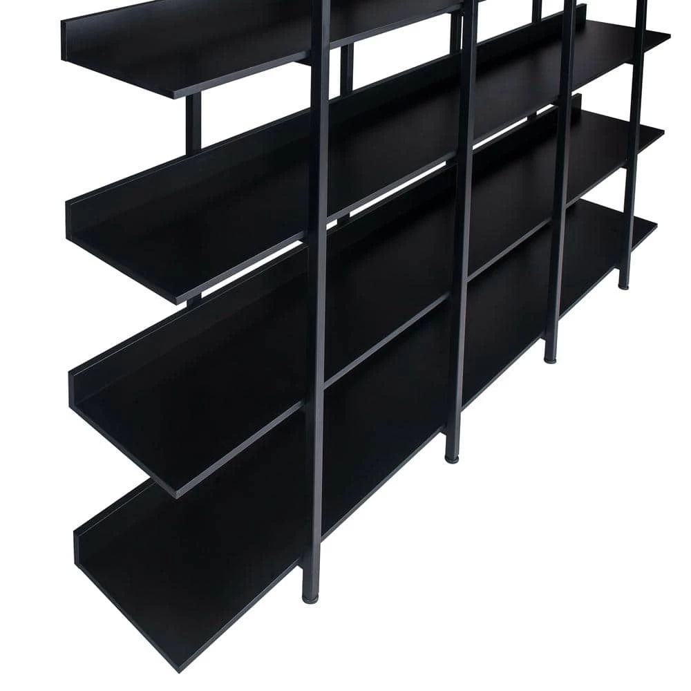 70.87 in. Black 5-Shelf Standard Bookcase by ATHMILE 4 70.87 in. Black 5-Shelf Standard Bookcase by ATHMILE - Image 4