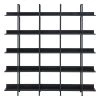 70.87 in. Black 5-Shelf Standard Bookcase by ATHMILE
