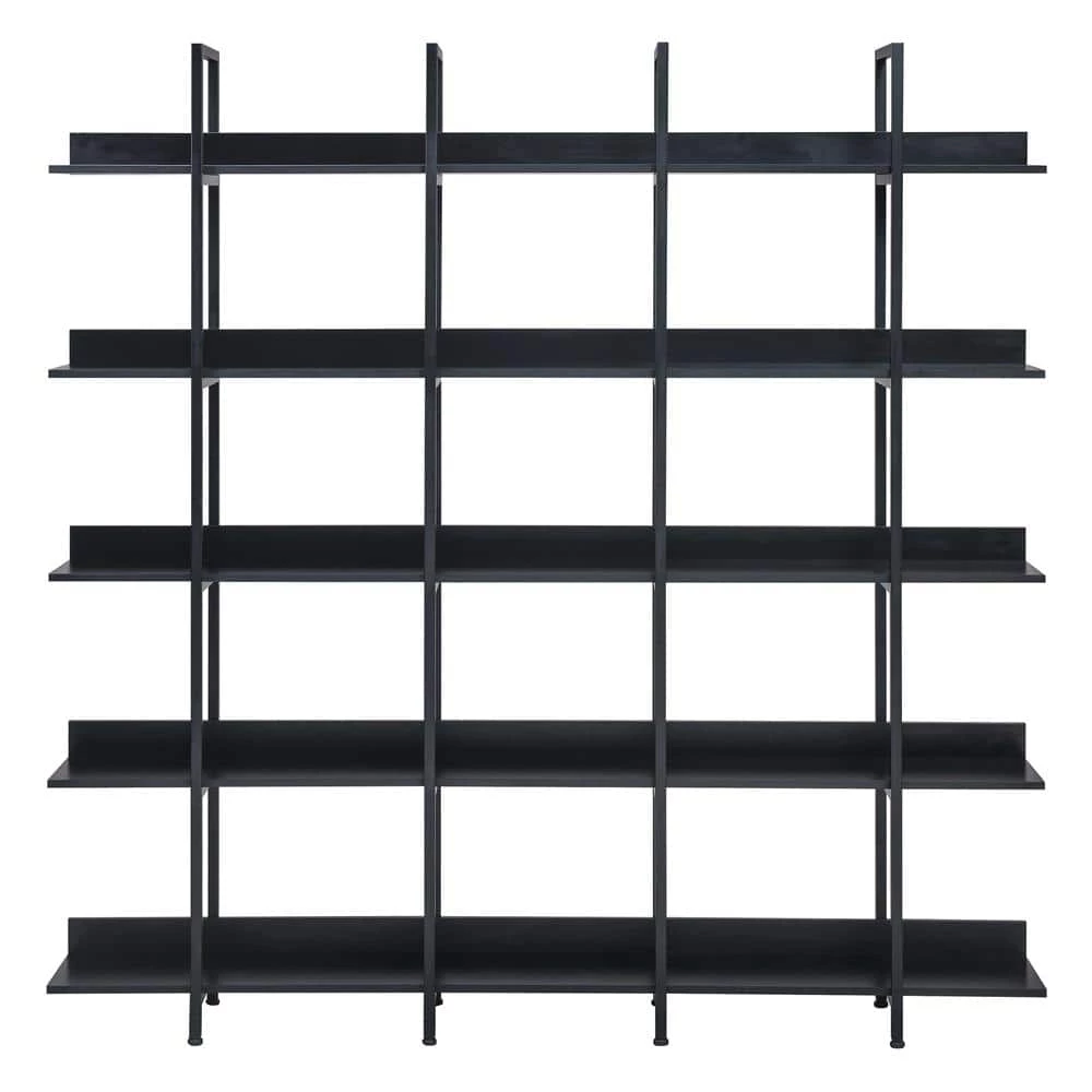 70.87 in. Black 5-Shelf Standard Bookcase by ATHMILE 1 70.87 in. Black 5-Shelf Standard Bookcase by ATHMILE