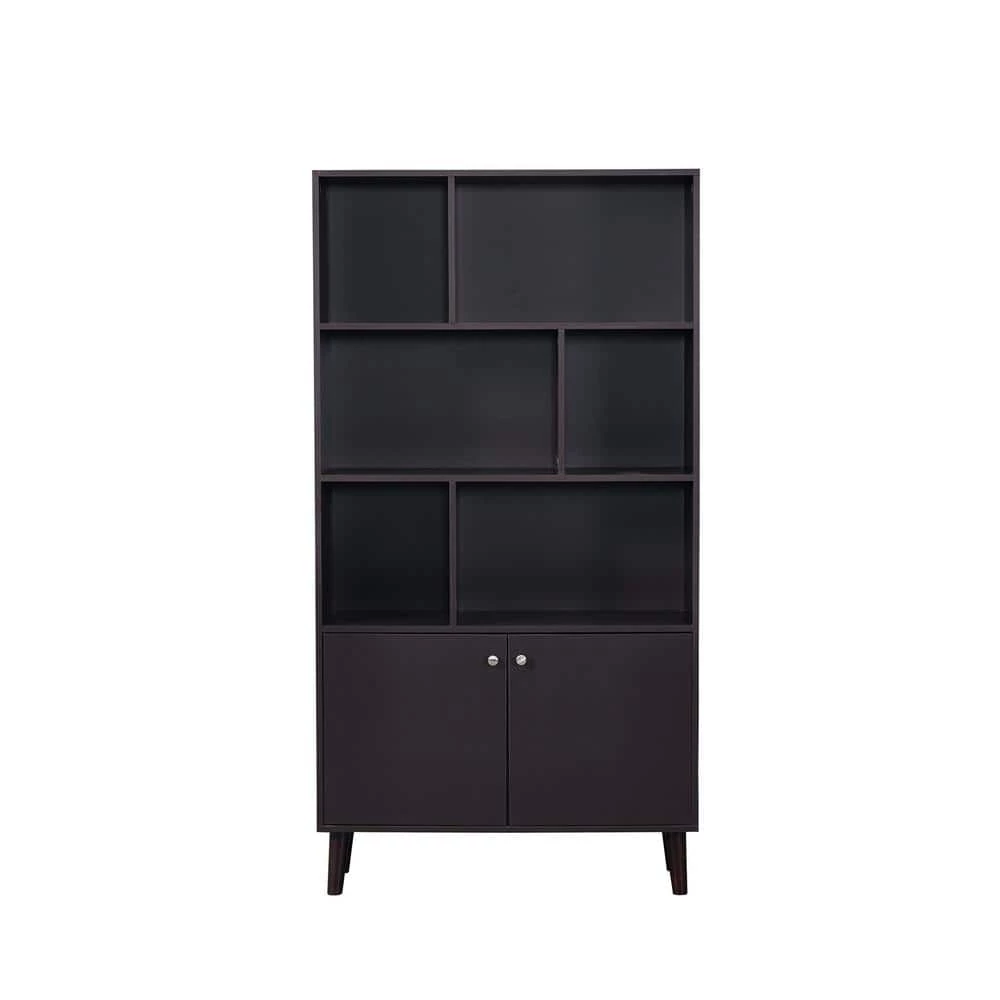 67 in. Black 3-Shelf Standard Bookcase by ATHMILE 1 67 in. Black 3-Shelf Standard Bookcase by ATHMILE