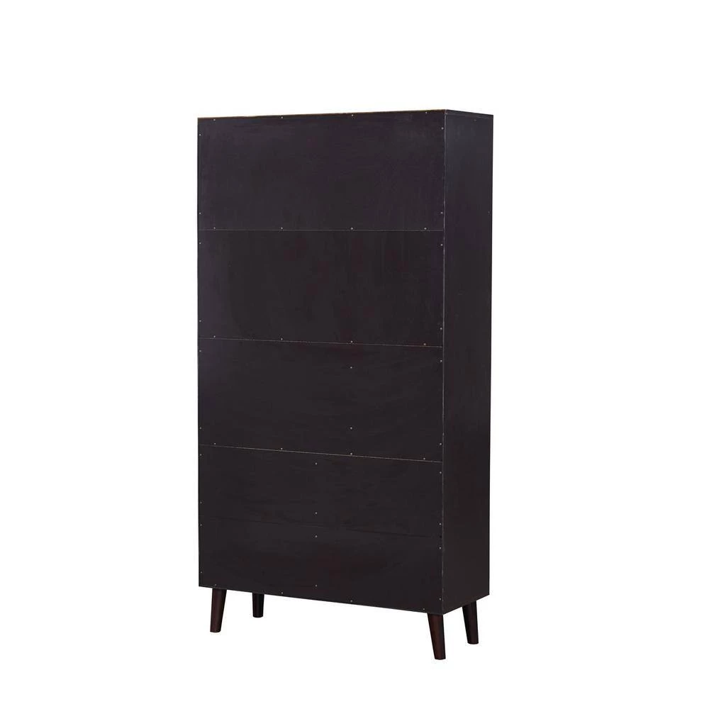 67 in. Black 3-Shelf Standard Bookcase by ATHMILE 3 67 in. Black 3-Shelf Standard Bookcase by ATHMILE - Image 3