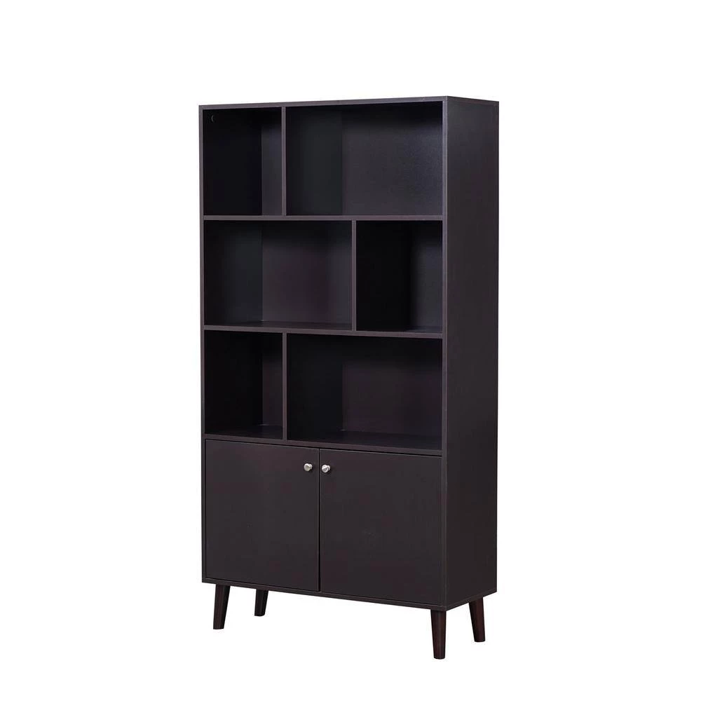67 in. Black 3-Shelf Standard Bookcase by ATHMILE 2 67 in. Black 3-Shelf Standard Bookcase by ATHMILE - Image 2