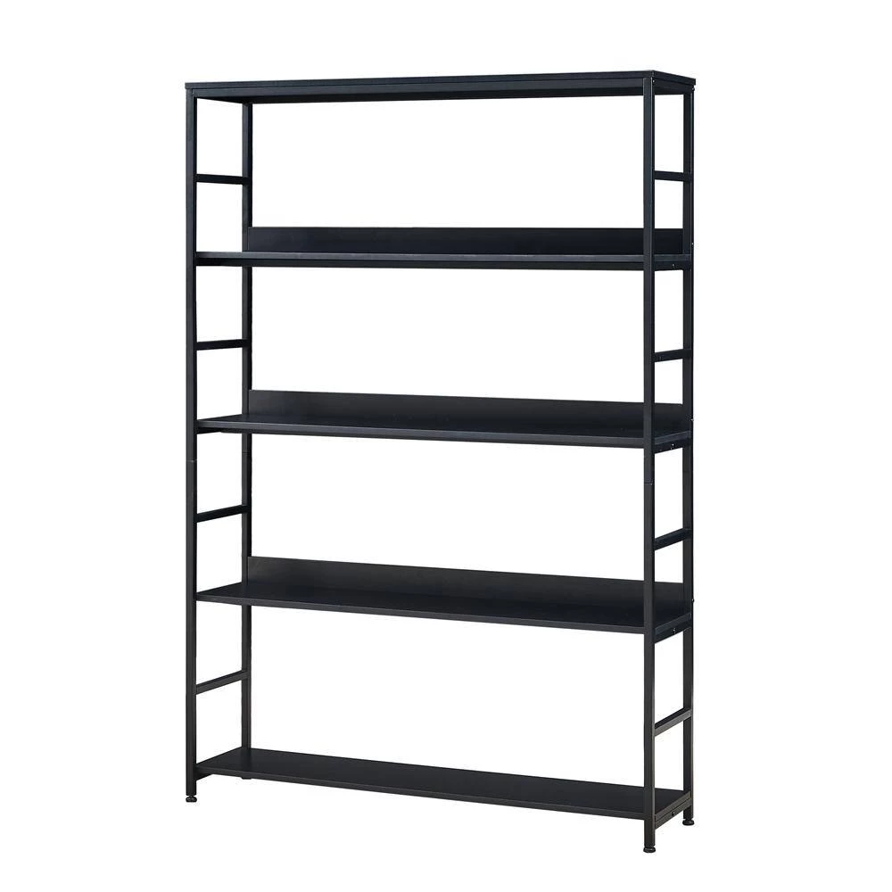 47 in. Black 5-Shelf Standard Bookcase by ATHMILE 5 47 in. Black 5-Shelf Standard Bookcase by ATHMILE - Image 5
