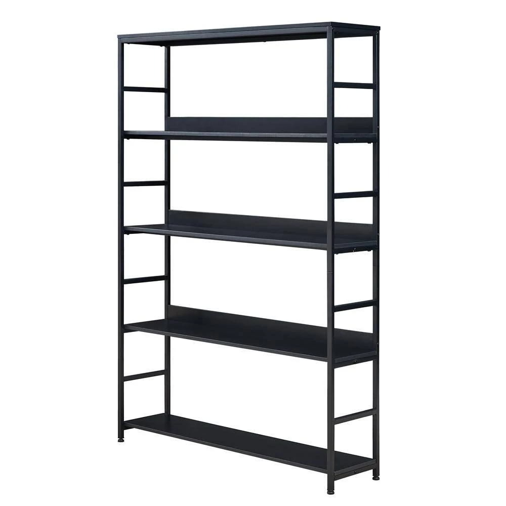 47 in. Black 5-Shelf Standard Bookcase by ATHMILE 6 47 in. Black 5-Shelf Standard Bookcase by ATHMILE - Image 6