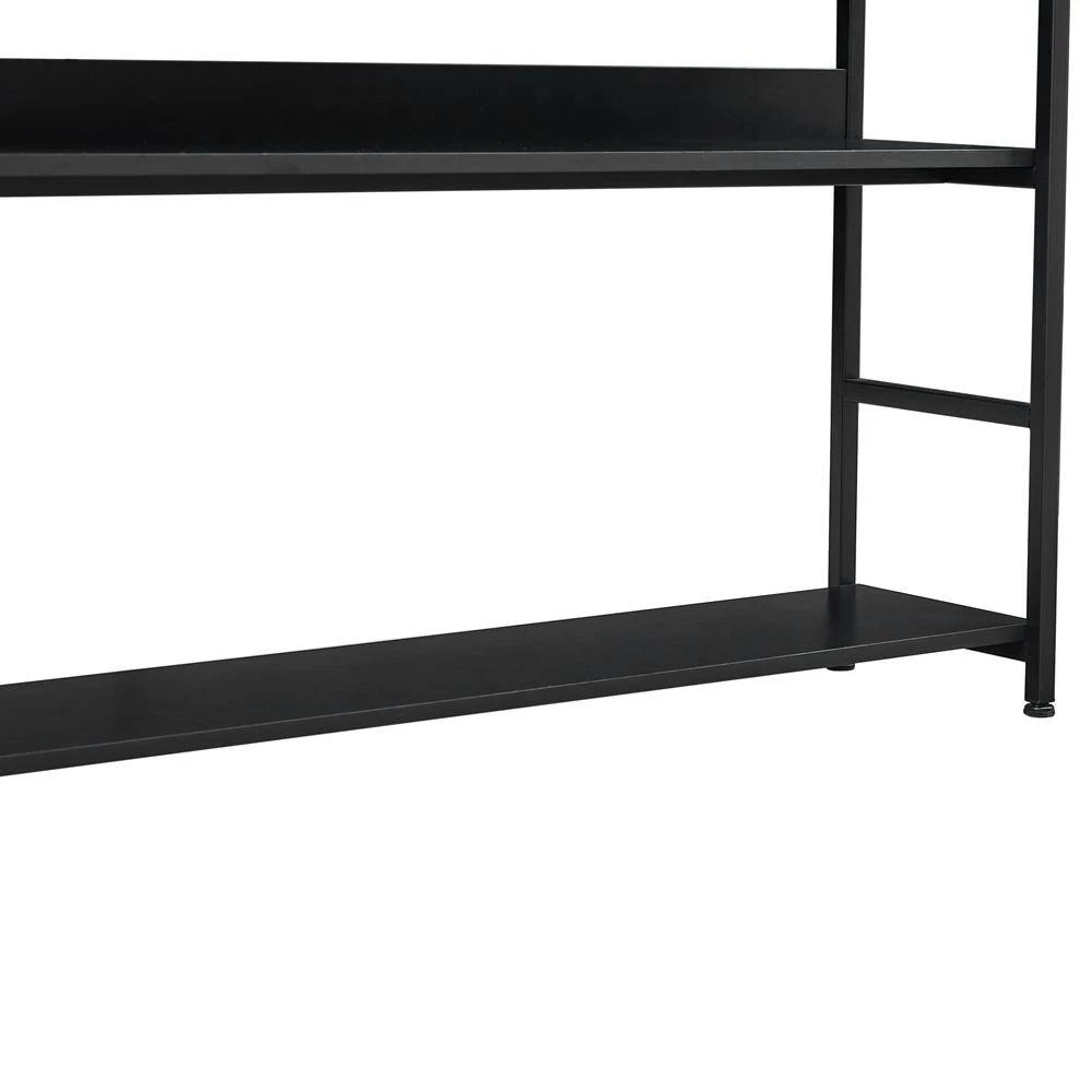 47 in. Black 5-Shelf Standard Bookcase by ATHMILE 4 47 in. Black 5-Shelf Standard Bookcase by ATHMILE - Image 4