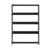47 in. Black 5-Shelf Standard Bookcase by ATHMILE
