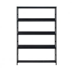 47 in. Black 5-Shelf Standard Bookcase by ATHMILE