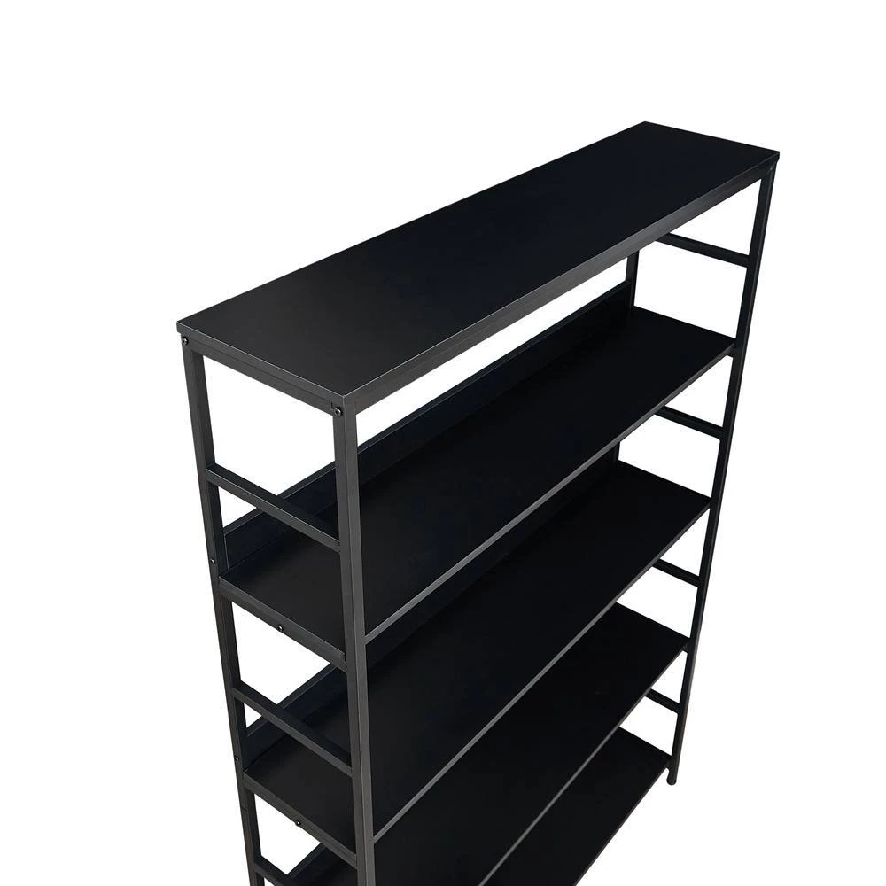 47 in. Black 5-Shelf Standard Bookcase by ATHMILE 3 47 in. Black 5-Shelf Standard Bookcase by ATHMILE - Image 3