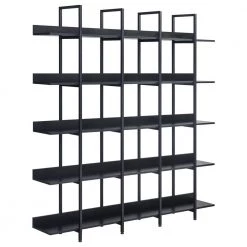 70.87 in. Wide Black MDF 5 Shelf Standard Bookcase by ATHMILE 13 70.87 in. Wide Black MDF 5 Shelf Standard Bookcase by ATHMILE -ATHMILE Sales Store black athmile bookcases bookshelves dztwf286176aab 1f 1000