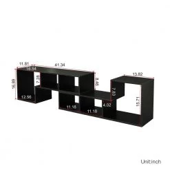 Black 16.89 in. White Particle Board Bookcase for Home Furniture by ATHMILE -ATHMILE Sales Store black athmile bookcases bookshelves gz b2w20220259 c3 1000