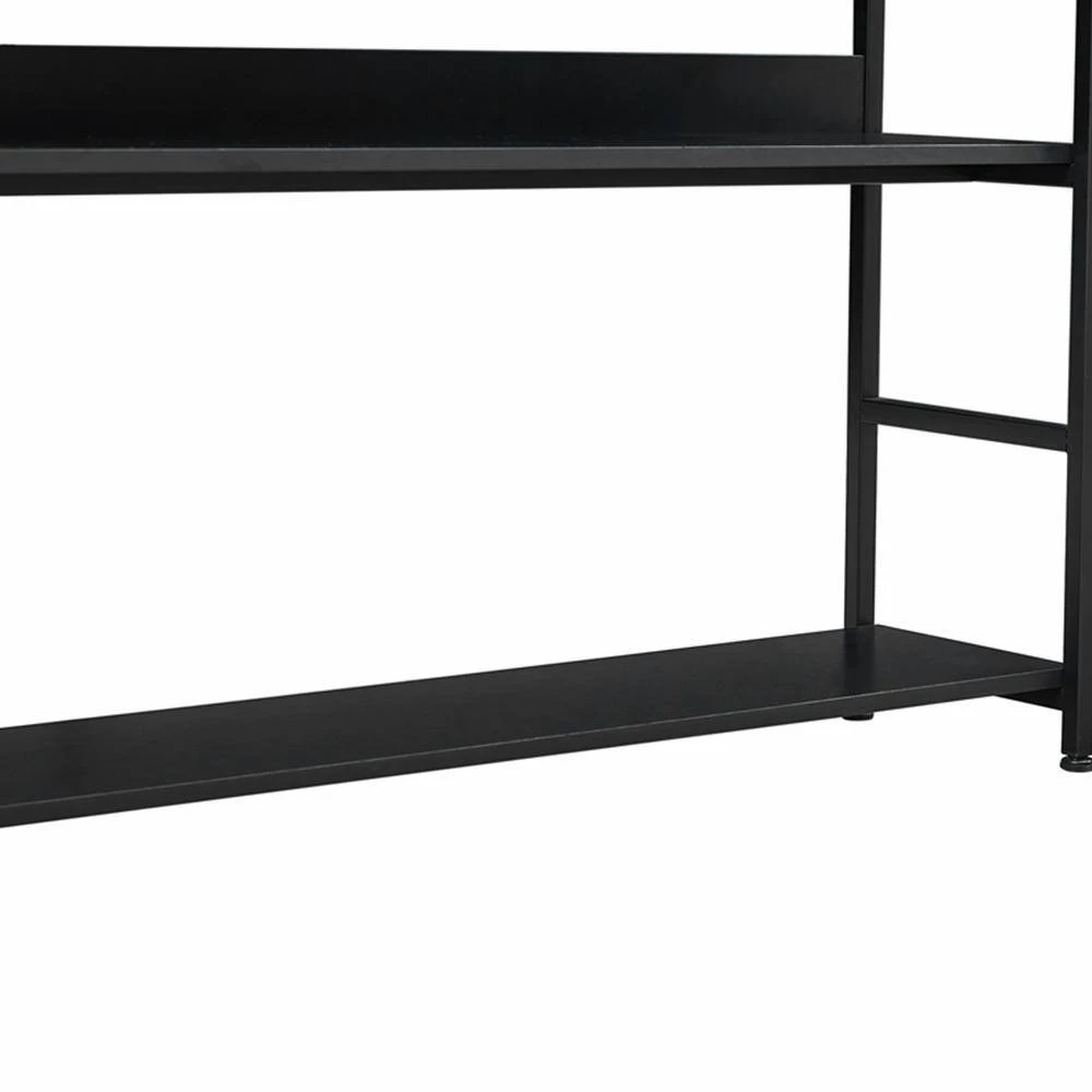 68.9 in. Black 5-Tier Home Office Bookcase Open Bookshelf with Metal Frame by ATHMILE 5 68.9 in. Black 5-Tier Home Office Bookcase Open Bookshelf with Metal Frame by ATHMILE - Image 5