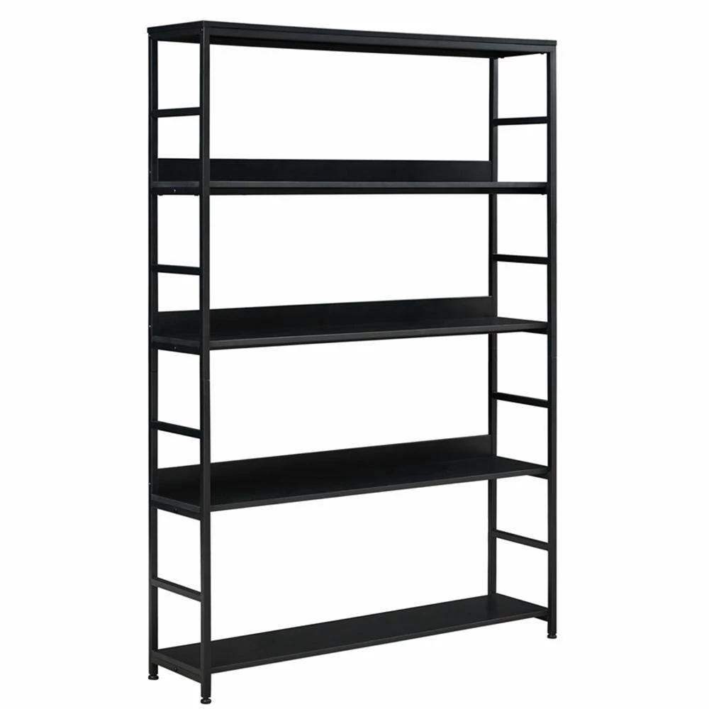 68.9 in. Black 5-Tier Home Office Bookcase Open Bookshelf with Metal Frame by ATHMILE 2 68.9 in. Black 5-Tier Home Office Bookcase Open Bookshelf with Metal Frame by ATHMILE - Image 2