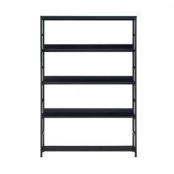 68.9 in. Black 5-Tier Home Office Bookcase Open Bookshelf with Metal Frame by ATHMILE 16 68.9 in. Black 5-Tier Home Office Bookcase Open Bookshelf with Metal Frame by ATHMILE -ATHMILE Sales Store black athmile bookcases bookshelves gz wf286173aab 76 1000