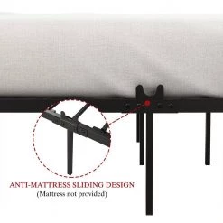 77.95 in. Black Twin Size Metal Canopy Bed Frame by ATHMILE 11 77.95 in. Black Twin Size Metal Canopy Bed Frame by ATHMILE -ATHMILE Sales Store black athmile canopy beds gz 746e bk 1f 1000