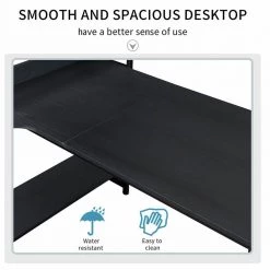 Black Color 54.3 in. Home Office Steel Frame Computer Desk MDF Board with 5-Tier Open Bookshelf by ATHMILE 15 Black Color 54.3 in. Home Office Steel Frame Computer Desk MDF Board with 5-Tier Open Bookshelf by ATHMILE -ATHMILE Sales Store black athmile computer desks gz wf198459aab 1f 1000