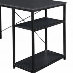 Black Color 54.3 in. Home Office Steel Frame Computer Desk MDF Board with 5-Tier Open Bookshelf by ATHMILE 16 Black Color 54.3 in. Home Office Steel Frame Computer Desk MDF Board with 5-Tier Open Bookshelf by ATHMILE -ATHMILE Sales Store black athmile computer desks gz wf198459aab 44 1000