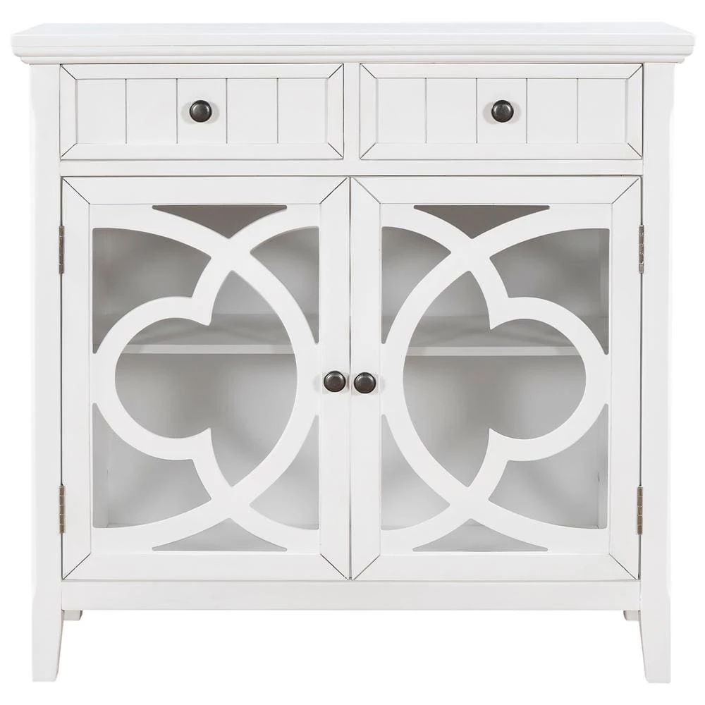 35.4 in. WhiteStandard Rectangle Wood Console Table by ATHMILE 1 35.4 in. WhiteStandard Rectangle Wood Console Table by ATHMILE