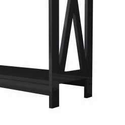 40 in. Black Standard Rectangle Wood Console Table by ATHMILE -ATHMILE Sales Store black athmile console tables dsw75732160 4f 1000