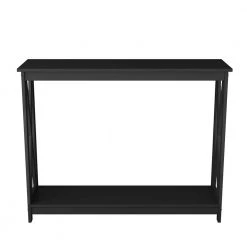 40 in. Black Standard Rectangle Wood Console Table by ATHMILE