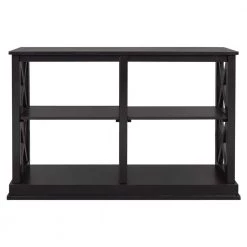 46.5 in. Black Standard Rectangle Wood Console Table by ATHMILE