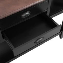 47.9 in. Black Standard Rectangle Wood Console Table by ATHMILE -ATHMILE Sales Store black athmile console tables dswf284179aap 1f 1000