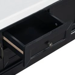 42.50 in. Black Standard Rectangle Wood Console Table by ATHMILE 12 42.50 in. Black Standard Rectangle Wood Console Table by ATHMILE -ATHMILE Sales Store black athmile console tables dswf288172aab 44 1000