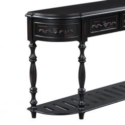 52 in. Antique Black Standard Rectangle Wood Console Table by ATHMILE -ATHMILE Sales Store black athmile console tables dswf290555aab 44 1000