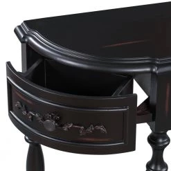 52 in. Antique Black Standard Rectangle Wood Console Table by ATHMILE -ATHMILE Sales Store black athmile console tables dswf290555aab c3 1000