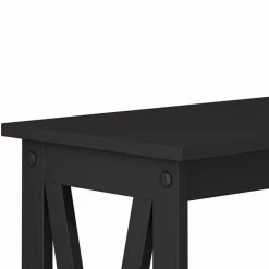 39.3 in. Black Rectangle Wood Console Table by ATHMILE -ATHMILE Sales Store black athmile console tables gz b2w20220457 1f 1000