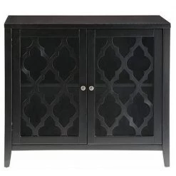 34 in. Black Standard Rectangle Wood Console Table by ATHMILE