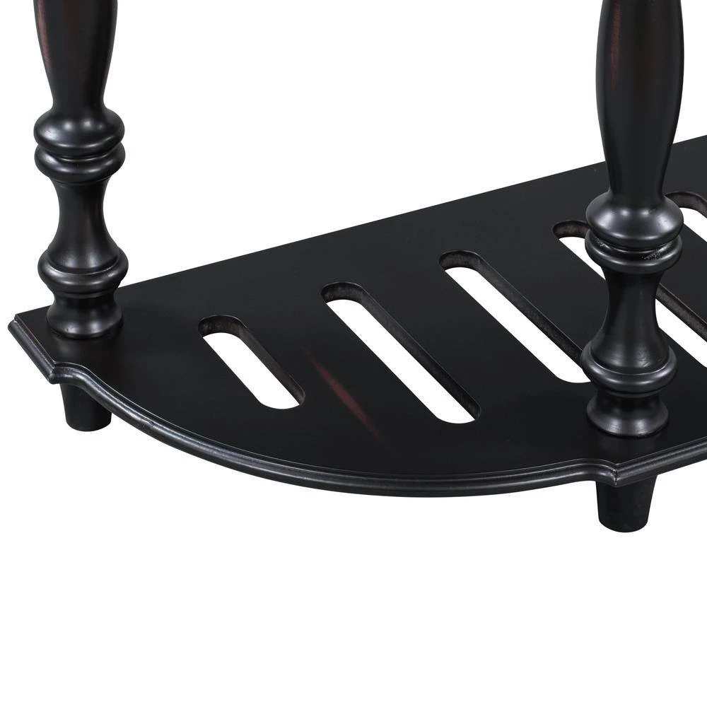 52 in. W Black Standard Rectangle Wood Console Table by ATHMILE 5 52 in. W Black Standard Rectangle Wood Console Table by ATHMILE - Image 5