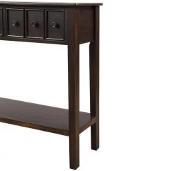 60.03 in. W Black Standard Rectangle Wood Console Table by ATHMILE -ATHMILE Sales Store black athmile console tables gz b2w20221372 fa 1000