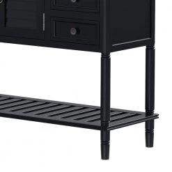 45.28 in. Black Standard Rectangle Wood Console Table by ATHMILE 13 45.28 in. Black Standard Rectangle Wood Console Table by ATHMILE -ATHMILE Sales Store black athmile console tables gzx b2w20221335 1d 1000