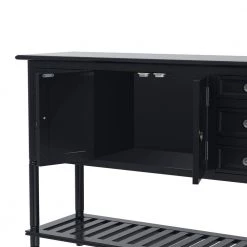 45.28 in. Black Standard Rectangle Wood Console Table by ATHMILE 17 45.28 in. Black Standard Rectangle Wood Console Table by ATHMILE -ATHMILE Sales Store black athmile console tables gzx b2w20221335 1f 1000