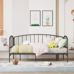 Black Twin Size Metal Daybed by ATHMILE 11 Black Twin Size Metal Daybed by ATHMILE -ATHMILE Sales Store black athmile daybeds gz b2w20222188 4f 1000
