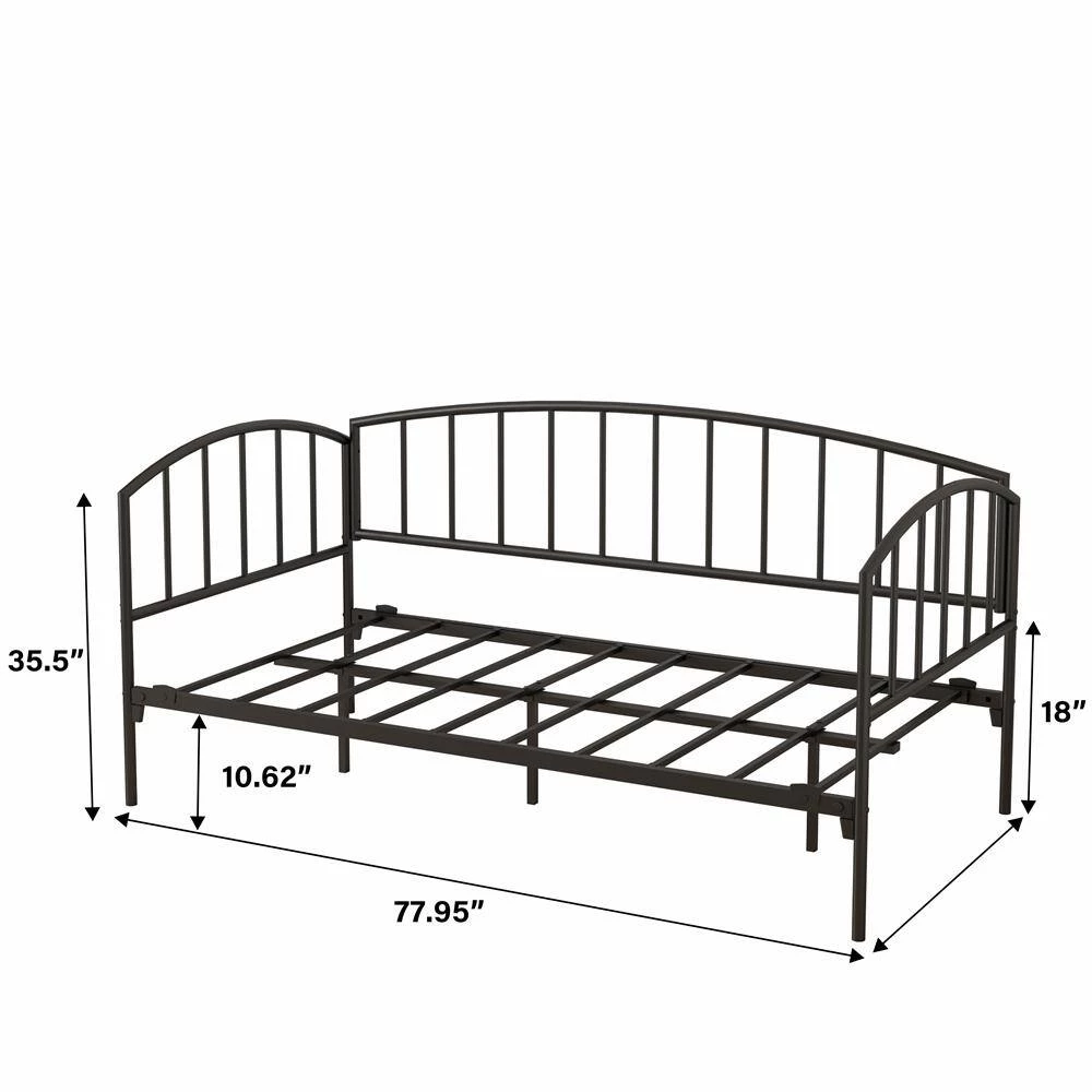 Black Twin Size Metal Daybed by ATHMILE 3 Black Twin Size Metal Daybed by ATHMILE - Image 3