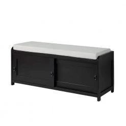 Black Storage Bench 19.3 in. H x 46.8 in. W x 15.3 in. D by ATHMILE 13 Black Storage Bench 19.3 in. H x 46.8 in. W x 15.3 in. D by ATHMILE -ATHMILE Sales Store black athmile dining benches gz b2w20221099 1f 1000