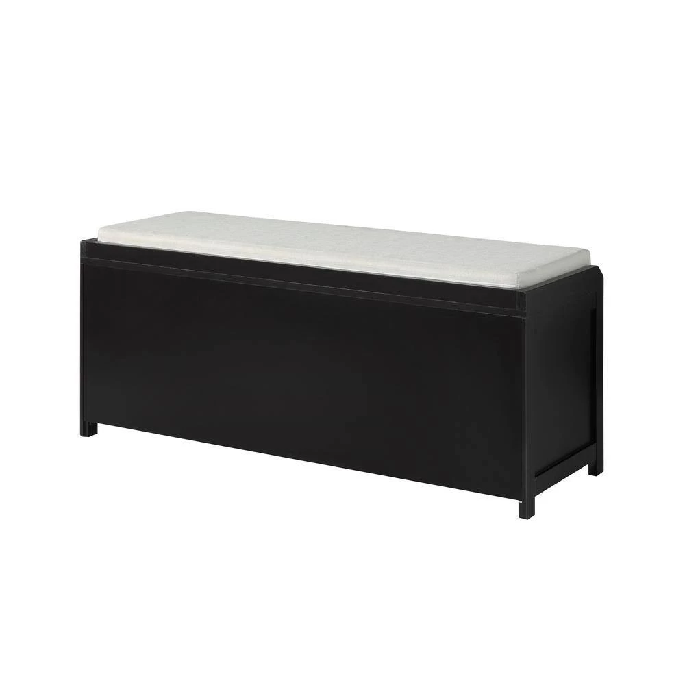 Black Storage Bench 19.3 in. H x 46.8 in. W x 15.3 in. D by ATHMILE 8 Black Storage Bench 19.3 in. H x 46.8 in. W x 15.3 in. D by ATHMILE - Image 8