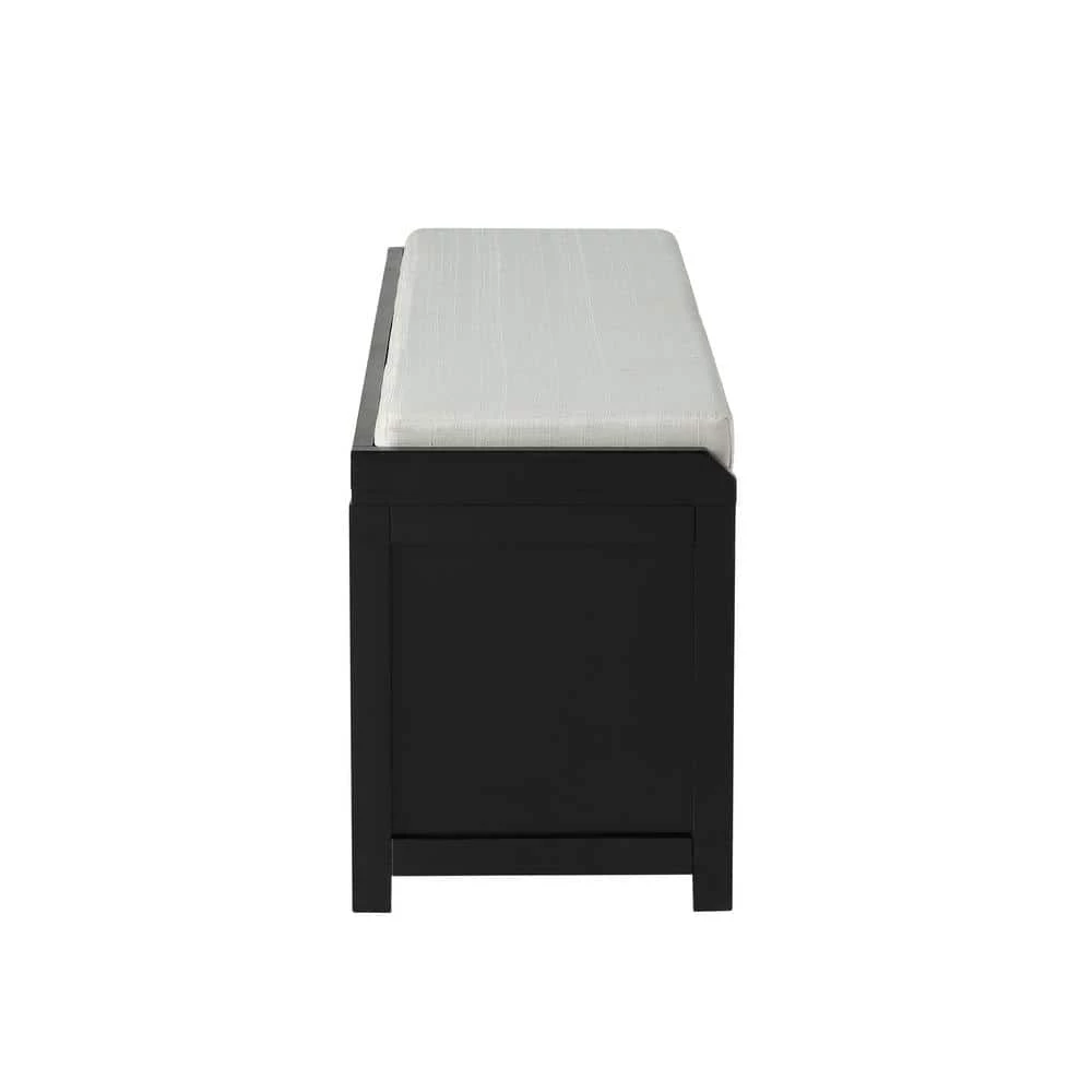 Black Storage Bench 19.3 in. H x 46.8 in. W x 15.3 in. D by ATHMILE 2 Black Storage Bench 19.3 in. H x 46.8 in. W x 15.3 in. D by ATHMILE - Image 2
