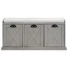 Gray Wash Storage Bench 43 in. L x 15.7 in. W x 20 in. H by ATHMILE
