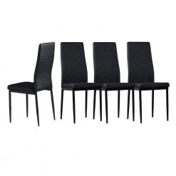 Black Dining Chair (Set of 4) by ATHMILE