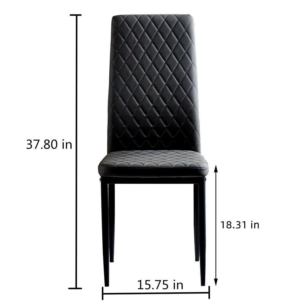 Black Dining Chair (Set of 4) by ATHMILE 3 Black Dining Chair (Set of 4) by ATHMILE - Image 3