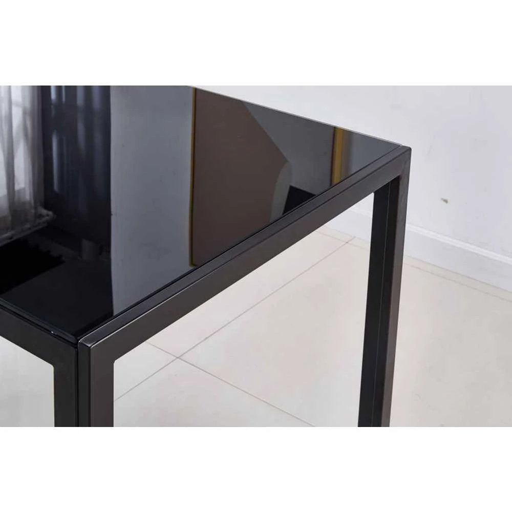 5-Piece Black Glass Top Table Set (Seats-4) by ATHMILE 5 5-Piece Black Glass Top Table Set (Seats-4) by ATHMILE - Image 5