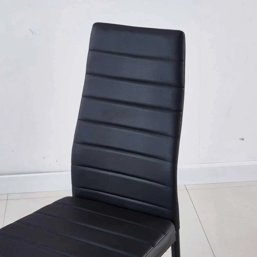 5-Piece Black Glass Top Table Set (Seats-4) by ATHMILE 3 5-Piece Black Glass Top Table Set (Seats-4) by ATHMILE - Image 3